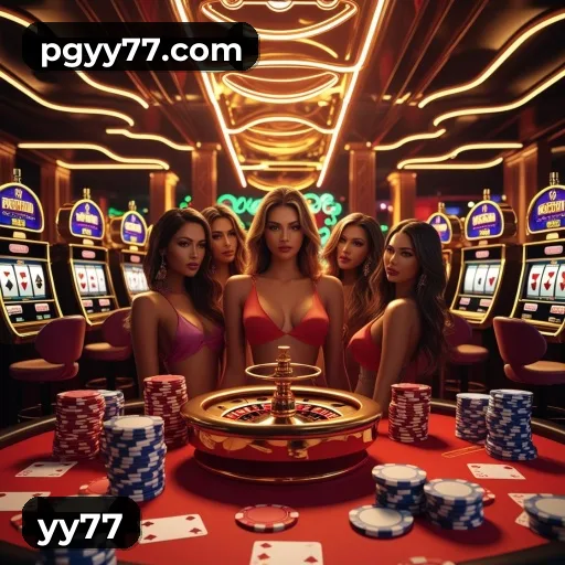 yy77 App home screen with mobile slots and casino categories